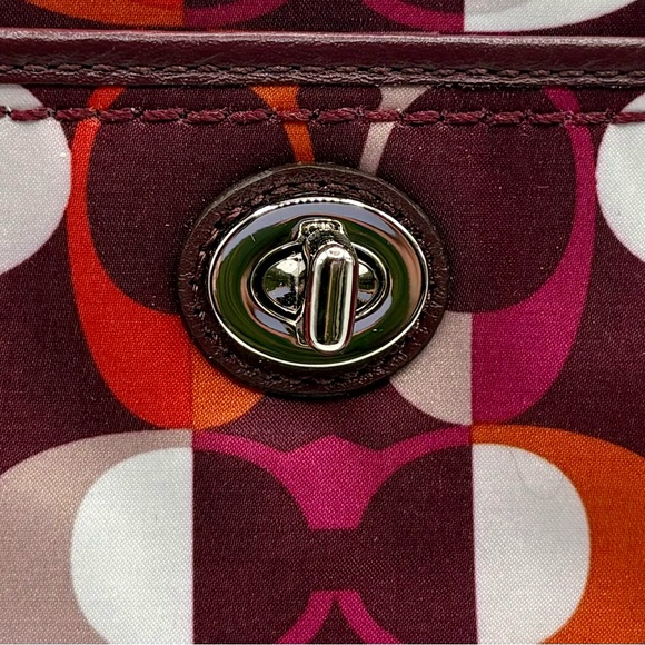 Coach Pink and Orange Patterned Wristlet - Picture 3 of 6
